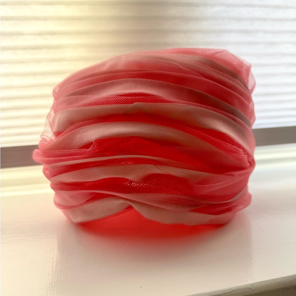 Christian Dior Vibrant Pink Tulle Vintage Hat